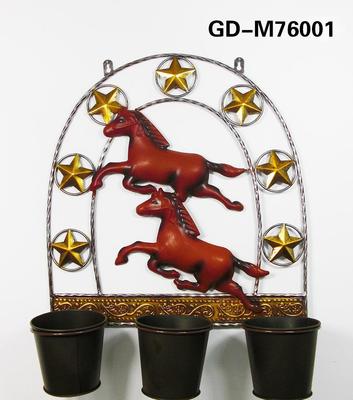 復(fù)古鐵藝壁掛工藝品 谷地家居2015新品鐵藝花桶鑒賞